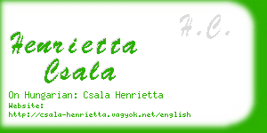 henrietta csala business card